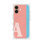 プレミアムスクエアケース with MagSafe［ オリジナル - initial color line - A pink ］