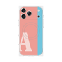 プレミアムスクエアケース with MagSafe［ オリジナル - initial color line - A pink ］