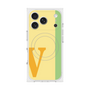 プレミアムスクエアケース with MagSafe［ オリジナル - initial color line - V yellow ］