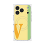 プレミアムスクエアケース with MagSafe［ オリジナル - initial color line - V yellow ］