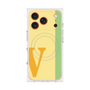 プレミアムスクエアケース with MagSafe［ オリジナル - initial color line - V yellow ］