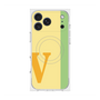 プレミアムスクエアケース with MagSafe［ オリジナル - initial color line - V yellow ］