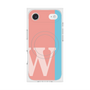 プレミアムスクエアケース with MagSafe［ オリジナル - initial color line - W pink ］