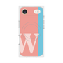 プレミアムスクエアケース with MagSafe［ オリジナル - initial color line - W pink ］