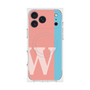 プレミアムスクエアケース with MagSafe［ オリジナル - initial color line - W pink ］