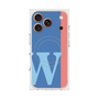 プレミアムスクエアケース with MagSafe［ オリジナル - initial color line - W blue ］