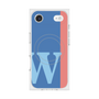 プレミアムスクエアケース with MagSafe［ オリジナル - initial color line - W blue ］