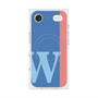 プレミアムスクエアケース with MagSafe［ オリジナル - initial color line - W blue ］