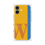 プレミアムスクエアケース with MagSafe［ オリジナル - initial color line - W orange ］