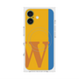 プレミアムスクエアケース with MagSafe［ オリジナル - initial color line - W orange ］