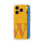プレミアムスクエアケース with MagSafe［ オリジナル - initial color line - W orange ］