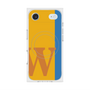 プレミアムスクエアケース with MagSafe［ オリジナル - initial color line - W orange ］