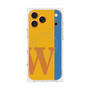 プレミアムスクエアケース with MagSafe［ オリジナル - initial color line - W orange ］