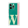 プレミアムスクエアケース with MagSafe［ オリジナル - initial color line - W green ］