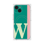 プレミアムスクエアケース with MagSafe［ オリジナル - initial color line - W green ］