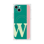 プレミアムスクエアケース with MagSafe［ オリジナル - initial color line - W green ］