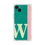 プレミアムスクエアケース with MagSafe［ オリジナル - initial color line - W green ］