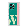 プレミアムスクエアケース with MagSafe［ オリジナル - initial color line - W green ］