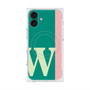 プレミアムスクエアケース with MagSafe［ オリジナル - initial color line - W green ］