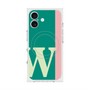 プレミアムスクエアケース with MagSafe［ オリジナル - initial color line - W green ］