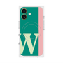 プレミアムスクエアケース with MagSafe［ オリジナル - initial color line - W green ］