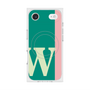 プレミアムスクエアケース with MagSafe［ オリジナル - initial color line - W green ］