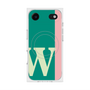 プレミアムスクエアケース with MagSafe［ オリジナル - initial color line - W green ］