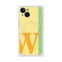 プレミアムスクエアケース with MagSafe［ オリジナル - initial color line - W yellow ］