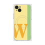プレミアムスクエアケース with MagSafe［ オリジナル - initial color line - W yellow ］