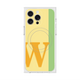 プレミアムスクエアケース with MagSafe［ オリジナル - initial color line - W yellow ］