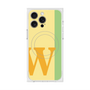 プレミアムスクエアケース with MagSafe［ オリジナル - initial color line - W yellow ］