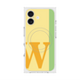プレミアムスクエアケース with MagSafe［ オリジナル - initial color line - W yellow ］