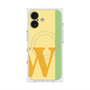 プレミアムスクエアケース with MagSafe［ オリジナル - initial color line - W yellow ］