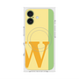 プレミアムスクエアケース with MagSafe［ オリジナル - initial color line - W yellow ］