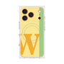プレミアムスクエアケース with MagSafe［ オリジナル - initial color line - W yellow ］