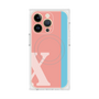 プレミアムスクエアケース with MagSafe［ オリジナル - initial color line - X pink ］