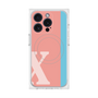 プレミアムスクエアケース with MagSafe［ オリジナル - initial color line - X pink ］