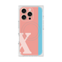 プレミアムスクエアケース with MagSafe［ オリジナル - initial color line - X pink ］
