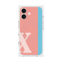 プレミアムスクエアケース with MagSafe［ オリジナル - initial color line - X pink ］