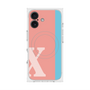 プレミアムスクエアケース with MagSafe［ オリジナル - initial color line - X pink ］