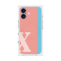 プレミアムスクエアケース with MagSafe［ オリジナル - initial color line - X pink ］