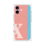 プレミアムスクエアケース with MagSafe［ オリジナル - initial color line - X pink ］