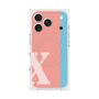 プレミアムスクエアケース with MagSafe［ オリジナル - initial color line - X pink ］