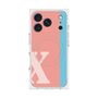 プレミアムスクエアケース with MagSafe［ オリジナル - initial color line - X pink ］