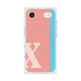 プレミアムスクエアケース with MagSafe［ オリジナル - initial color line - X pink ］