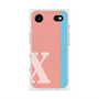 プレミアムスクエアケース with MagSafe［ オリジナル - initial color line - X pink ］