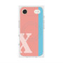 プレミアムスクエアケース with MagSafe［ オリジナル - initial color line - X pink ］