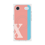 プレミアムスクエアケース with MagSafe［ オリジナル - initial color line - X pink ］