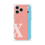 プレミアムスクエアケース with MagSafe［ オリジナル - initial color line - X pink ］