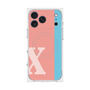 プレミアムスクエアケース with MagSafe［ オリジナル - initial color line - X pink ］